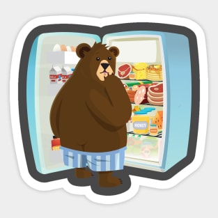 Dalston Bear Caught Stealing From Fridge Sticker